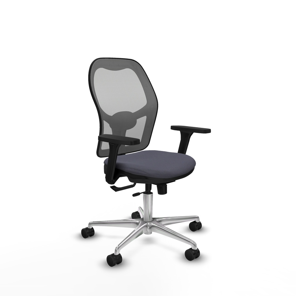 Jorquera traslack malla gris bali gris oscuro brazos 3D base aluminio  ruedas 65mm nailon