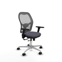Jorquera traslack malla gris bali gris oscuro brazos 3D base aluminio  ruedas 65mm nailon