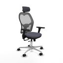Jorquera traslack malla gris bali gris oscuro brazos 3D base aluminio cabecero 2D ruedas 65mm nailon