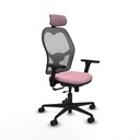 Jorquera traslack malla gris bali rosa brazos 3D base nailon cabecero 2D ruedas 65mm nailon