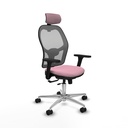 Jorquera traslack malla gris bali rosa brazos 3D base aluminio cabecero 2D ruedas 65mm nailon