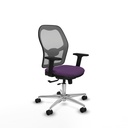 Jorquera traslack malla gris bali morado brazos 2D base aluminio  ruedas 65mm nailon