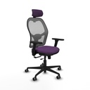 Jorquera traslack malla gris bali morado brazos 3D base nailon cabecero 2D ruedas 65mm engomada