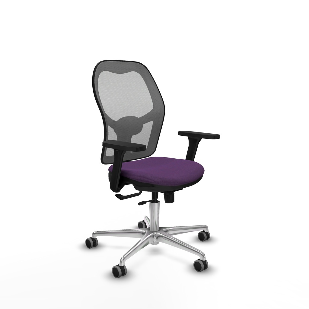 Jorquera traslack malla gris bali morado brazos 3D base aluminio  ruedas 65mm engomada