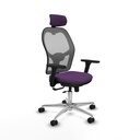 Jorquera traslack malla gris bali morado brazos 3D base aluminio cabecero 2D ruedas 65mm nailon
