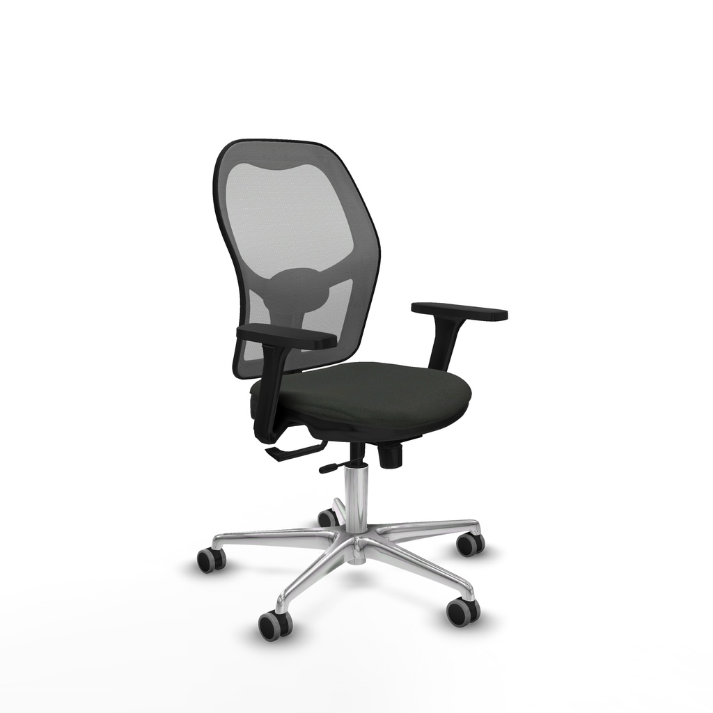 Jorquera traslack malla gris bali negro brazos 3D base aluminio  ruedas 65mm engomada