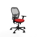 Jorquera traslack malla gris similpiel rojo brazos 3D base nailon  ruedas 65mm nailon