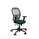 Jorquera traslack malla gris similpiel verde botella brazos 2D base nailon  ruedas 65mm nailon