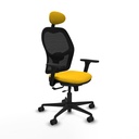 Jorquera traslack malla negra bali amarillo brazos 3D base nailon cabecero fijo ruedas 65mm nailon