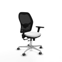 Jorquera traslack malla negra bali blanco brazos 3D base aluminio  ruedas 65mm engomada