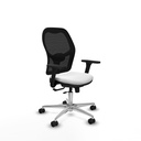 Jorquera traslack malla negra bali blanco brazos 3D base aluminio  ruedas 65mm nailon