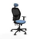 Jorquera traslack malla negra bali azul cielo brazos 1D base nailon cabecero fijo ruedas 65mm engomada