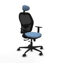 Jorquera traslack malla negra bali azul cielo brazos 1D base nailon cabecero fijo ruedas 65mm nailon