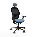 Jorquera traslack malla negra bali azul cielo brazos 3D base nailon cabecero fijo ruedas 65mm engomada
