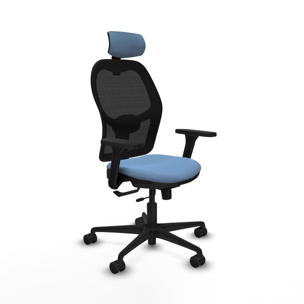 Jorquera traslack malla negra bali azul cielo brazos 3D base nailon cabecero 2D ruedas 65mm nailon