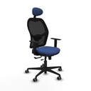 Jorquera traslack malla negra bali azul marino brazos 1D base nailon cabecero fijo ruedas 65mm engomada