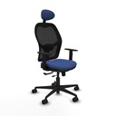 Jorquera traslack malla negra bali azul marino brazos 1D base nailon cabecero fijo ruedas 65mm nailon
