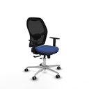 Jorquera traslack malla negra bali azul marino brazos 1D base aluminio  ruedas 65mm engomada