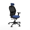 Jorquera traslack malla negra bali azul marino brazos 2D base nailon cabecero 2D ruedas 65mm engomada