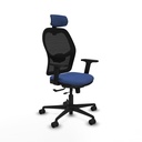 Jorquera traslack malla negra bali azul marino brazos 2D base nailon cabecero 2D ruedas 65mm nailon