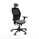 Jorquera traslack malla negra bali gris brazos 3D base nailon cabecero fijo ruedas 65mm engomada
