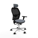 Jorquera traslack malla negra bali gris brazos 3D base aluminio cabecero 2D ruedas 65mm nailon