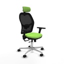 Jorquera traslack malla negra bali pistacho brazos 3D base aluminio cabecero 2D ruedas 65mm nailon