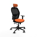Jorquera traslack malla negra bali naranja brazos 1D base nailon cabecero 2D ruedas 65mm engomada