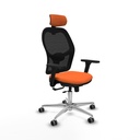 Jorquera traslack malla negra bali naranja brazos 3D base aluminio cabecero 2D ruedas 65mm engomada