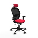 Jorquera traslack malla negra bali rojo brazos 1D base nailon cabecero 2D ruedas 65mm nailon