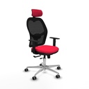 Jorquera traslack malla negra bali rojo brazos 1D base aluminio cabecero 2D ruedas 65mm engomada
