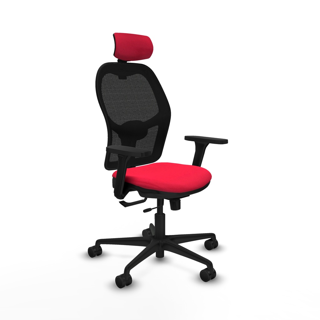 Jorquera traslack malla negra bali rojo brazos 3D base nailon cabecero 2D ruedas 65mm nailon