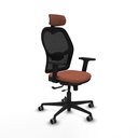Jorquera traslack malla negra bali marrón brazos 2D base nailon cabecero 2D ruedas 65mm engomada