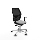 Jorquera traslack malla negra bali gris claro brazos 1D base aluminio  ruedas 65mm engomada