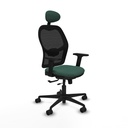 Jorquera traslack malla negra bali verde botella brazos 2D base nailon cabecero fijo ruedas 65mm nailon