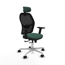 Jorquera traslack malla negra bali verde botella brazos 2D base aluminio cabecero 2D ruedas 65mm nailon