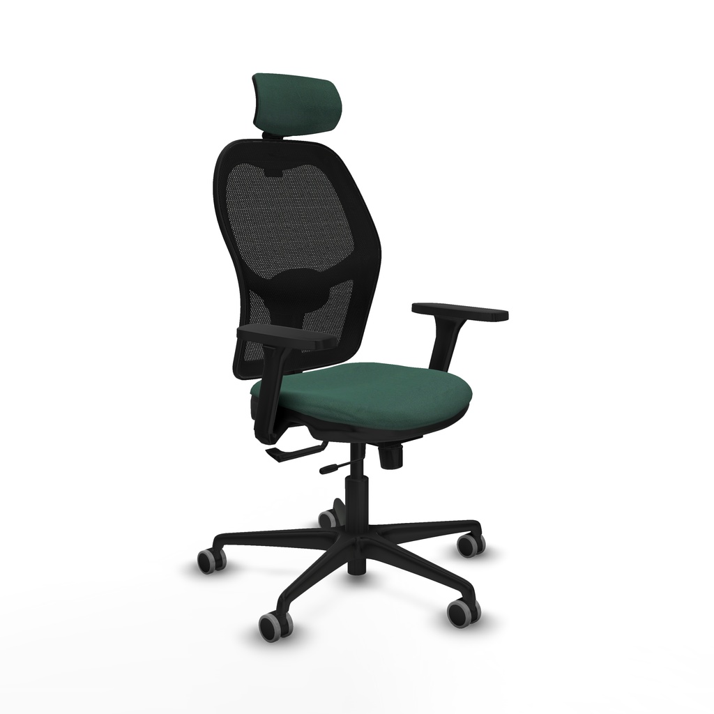 Jorquera traslack malla negra bali verde botella brazos 3D base nailon cabecero 2D ruedas 65mm engomada