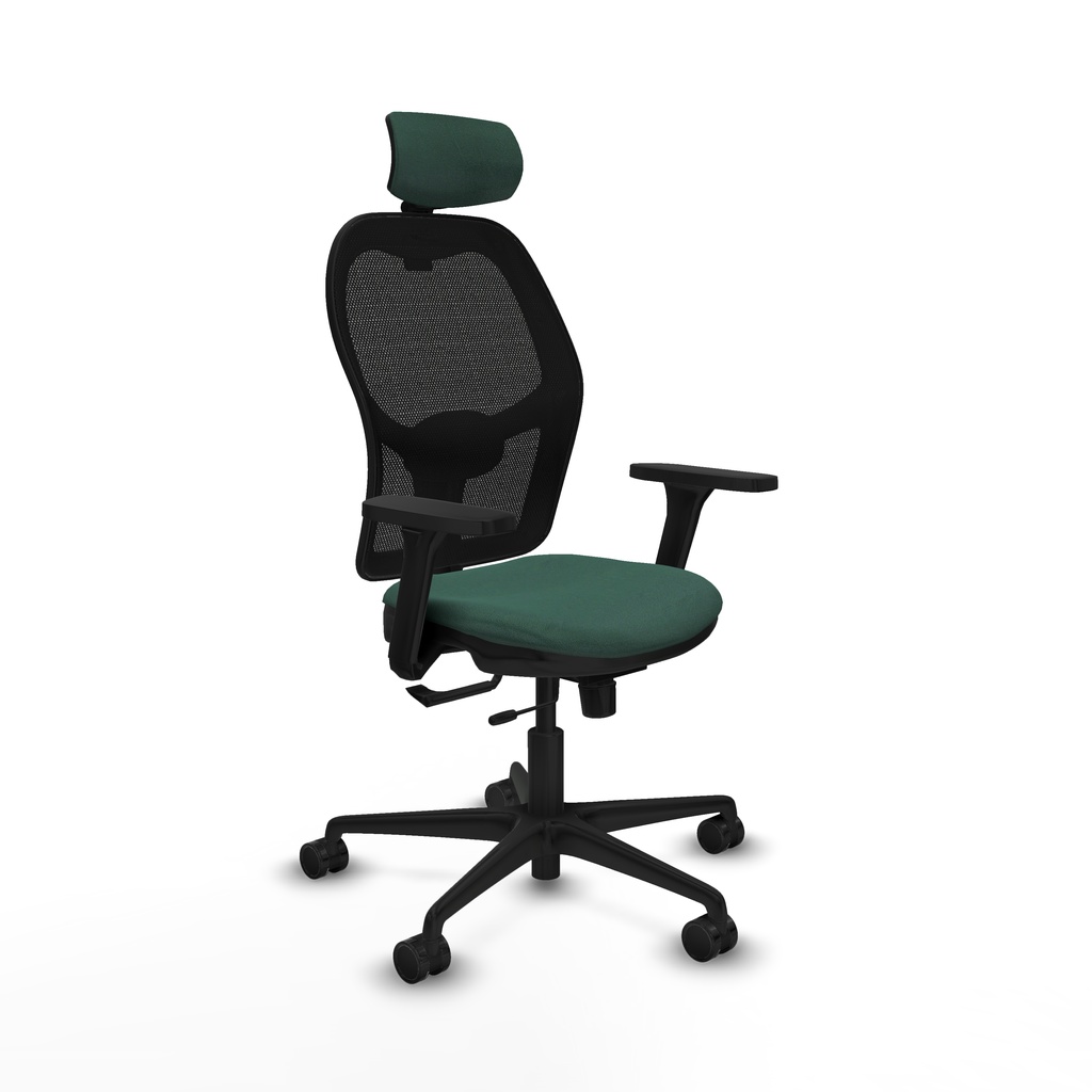 Jorquera traslack malla negra bali verde botella brazos 3D base nailon cabecero 2D ruedas 65mm nailon