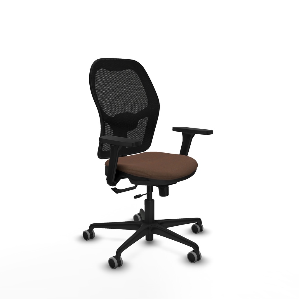 Jorquera traslack malla negra bali marrón oscuro brazos 3D base nailon  ruedas 65mm engomada