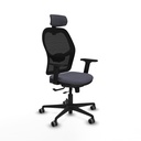 Jorquera traslack malla negra bali gris oscuro brazos 2D base nailon cabecero 2D ruedas 65mm engomada
