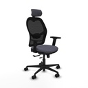 Jorquera traslack malla negra bali gris oscuro brazos 2D base nailon cabecero 2D ruedas 65mm nailon