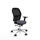 Jorquera traslack malla negra bali gris oscuro brazos 2D base aluminio  ruedas 65mm nailon
