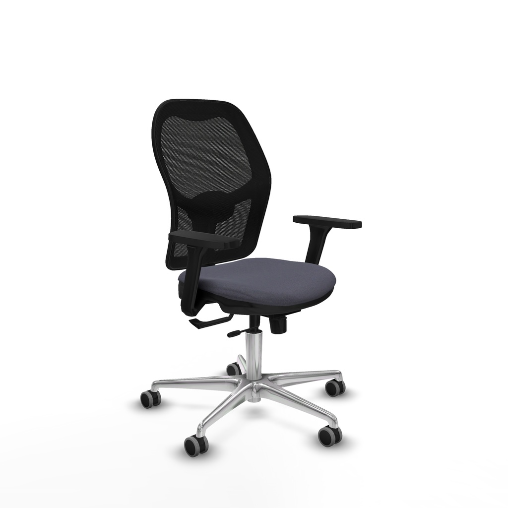 Jorquera traslack malla negra bali gris oscuro brazos 3D base aluminio  ruedas 65mm engomada