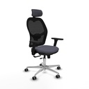 Jorquera traslack malla negra bali gris oscuro brazos 3D base aluminio cabecero 2D ruedas 65mm engomada