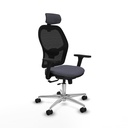 Jorquera traslack malla negra bali gris oscuro brazos 3D base aluminio cabecero 2D ruedas 65mm nailon