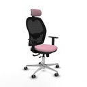 Jorquera traslack malla negra bali rosa brazos 1D base aluminio cabecero 2D ruedas 65mm engomada