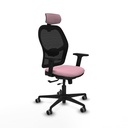 Jorquera traslack malla negra bali rosa brazos 2D base nailon cabecero 2D ruedas 65mm engomada