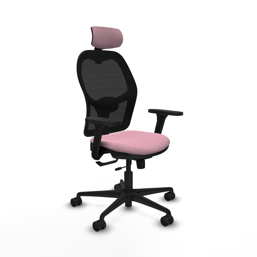 Jorquera traslack malla negra bali rosa brazos 3D base nailon cabecero 2D ruedas 65mm nailon