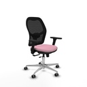 Jorquera traslack malla negra bali rosa brazos 3D base aluminio  ruedas 65mm engomada