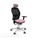 Jorquera traslack malla negra bali rosa brazos 3D base aluminio cabecero 2D ruedas 65mm engomada